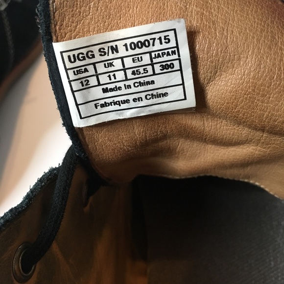 UGG 'Via Lungarno' Black Suede Chukka Boot 12 EUC - Picture 8 of 11